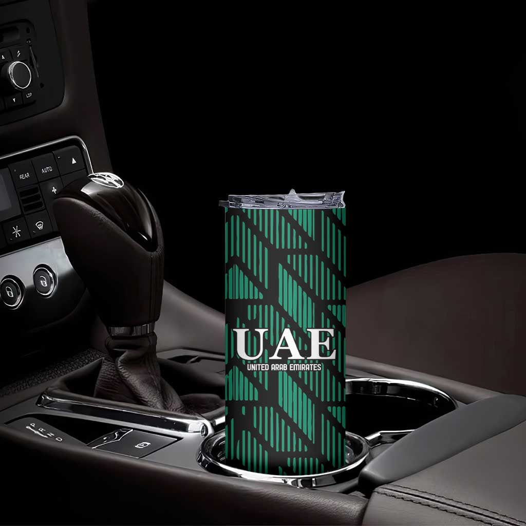 Custom UAE Football Skinny Tumbler Green Concept 19-2020 - Wonder Print Shop
