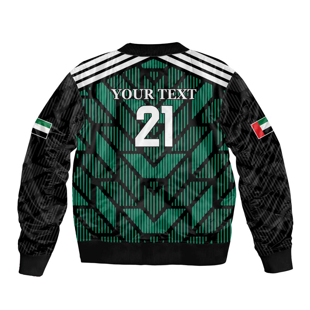 Custom UAE Football Sleeve Zip Bomber Jacket Green Concept 19-2020 - Wonder Print Shop