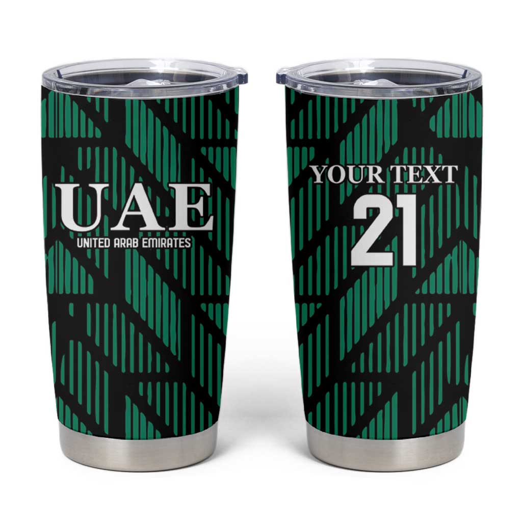 Custom UAE Football Tumbler Cup Green Concept 19-2020 - Wonder Print Shop