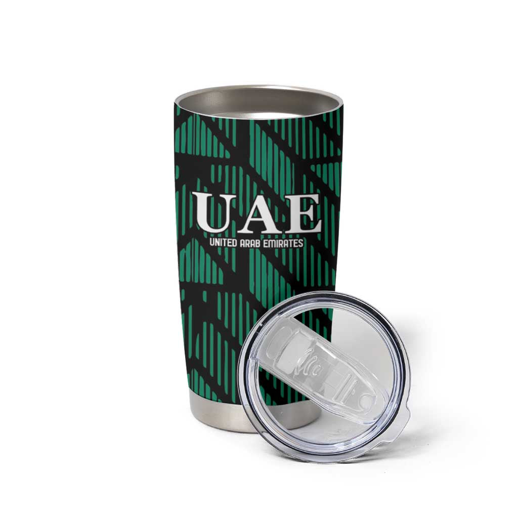 Custom UAE Football Tumbler Cup Green Concept 19-2020 - Wonder Print Shop