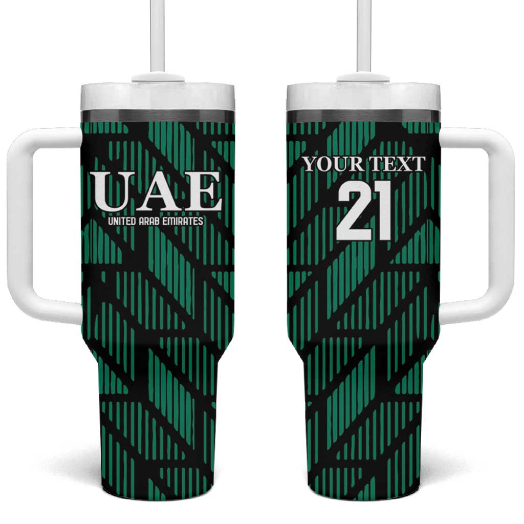Custom UAE Football Tumbler With Handle Green Concept 19-2020 - Wonder Print Shop