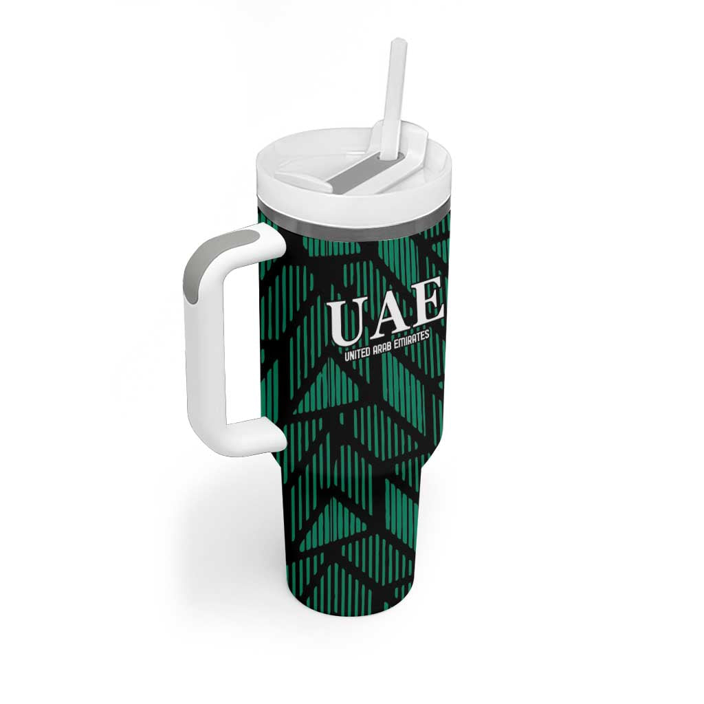 Custom UAE Football Tumbler With Handle Green Concept 19-2020 - Wonder Print Shop