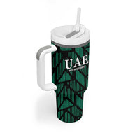 Custom UAE Football Tumbler With Handle Green Concept 19-2020 - Wonder Print Shop