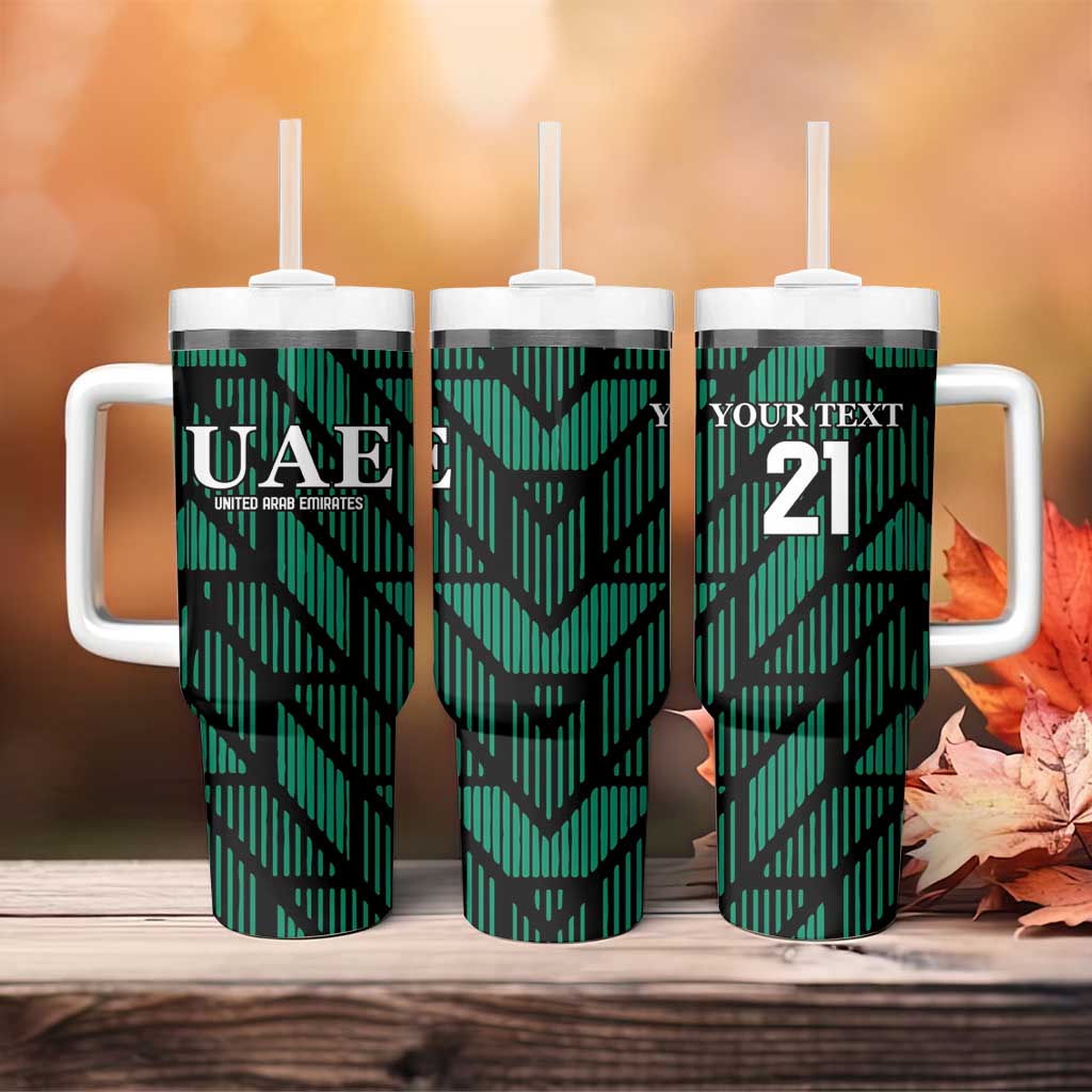 Custom UAE Football Tumbler With Handle Green Concept 19-2020 - Wonder Print Shop