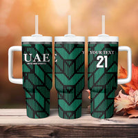 Custom UAE Football Tumbler With Handle Green Concept 19-2020 - Wonder Print Shop