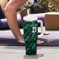 Custom UAE Football Tumbler With Handle Green Concept 19-2020 - Wonder Print Shop
