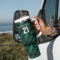 Custom UAE Football Tumbler With Handle Green Concept 19-2020 - Wonder Print Shop