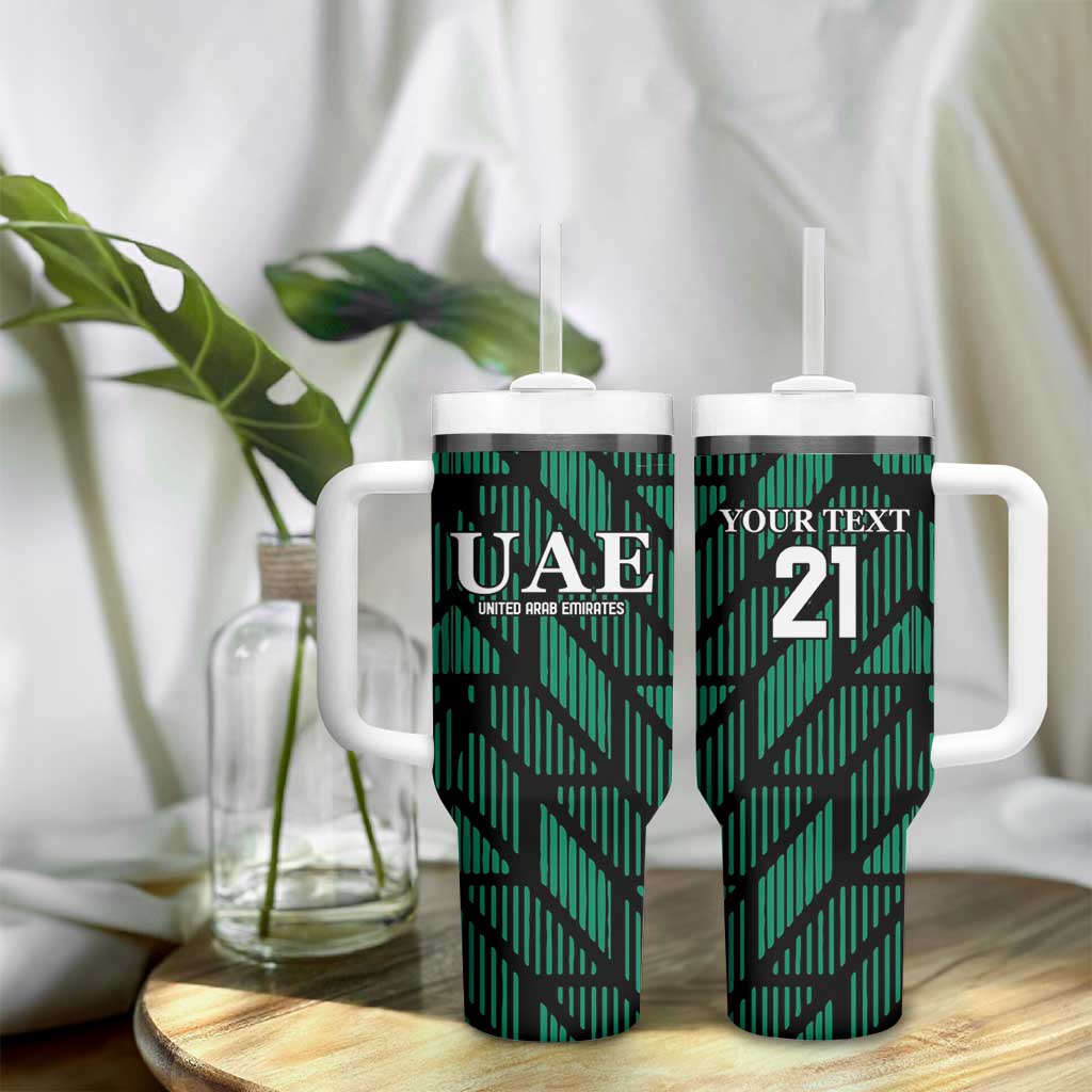 Custom UAE Football Tumbler With Handle Green Concept 19-2020 - Wonder Print Shop