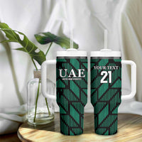 Custom UAE Football Tumbler With Handle Green Concept 19-2020 - Wonder Print Shop