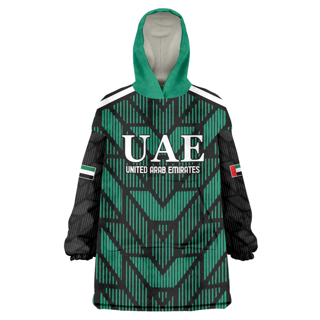 Custom UAE Football Wearable Blanket Hoodie Green Concept 19-2020 - Wonder Print Shop