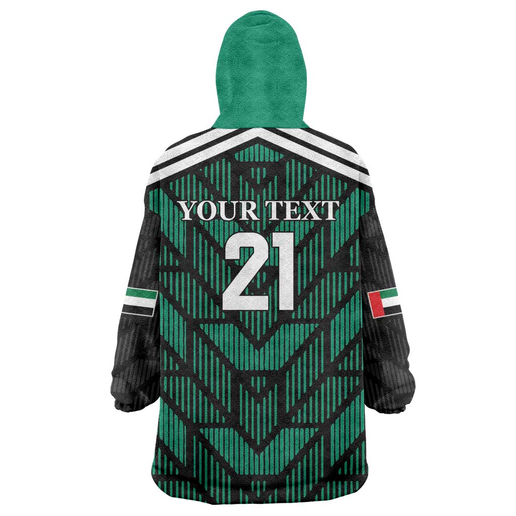 Custom UAE Football Wearable Blanket Hoodie Green Concept 19-2020 - Wonder Print Shop