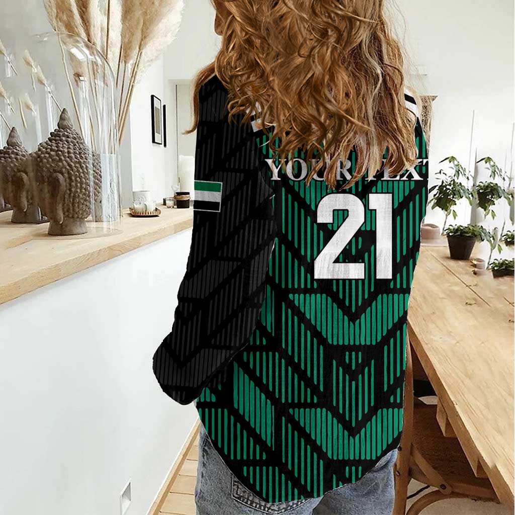 Custom UAE Football Women Casual Shirt Green Concept 19-2020 - Wonder Print Shop