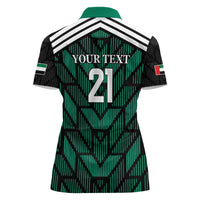 Custom UAE Football Women Polo Shirt Green Concept 19-2020 - Wonder Print Shop
