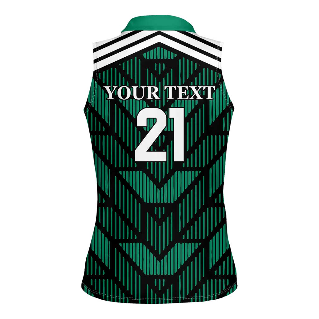 Custom UAE Football Women Sleeveless Polo Shirt Green Concept 19-2020 - Wonder Print Shop