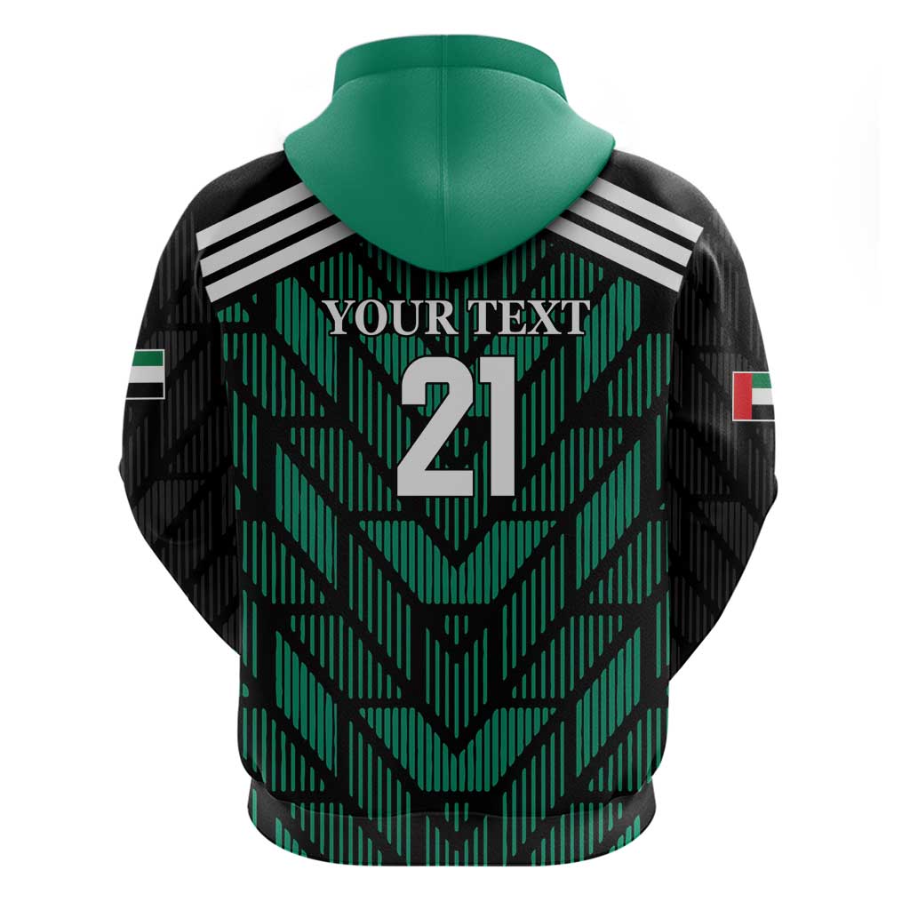 Custom UAE Football Zip Hoodie Green Concept 19-2020 - Wonder Print Shop