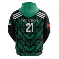 Custom UAE Football Zip Hoodie Green Concept 19-2020 - Wonder Print Shop