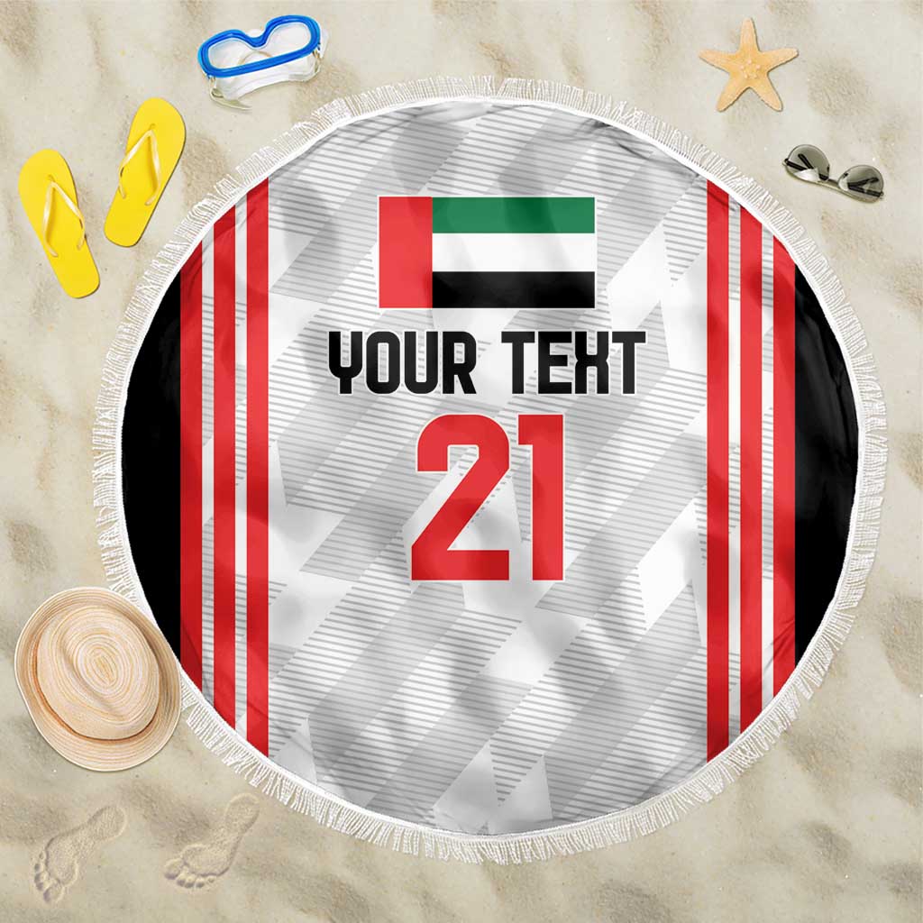 Custom UAE Football Beach Blanket The Whites Concept 19-2020 LT9 - Wonder Print Shop