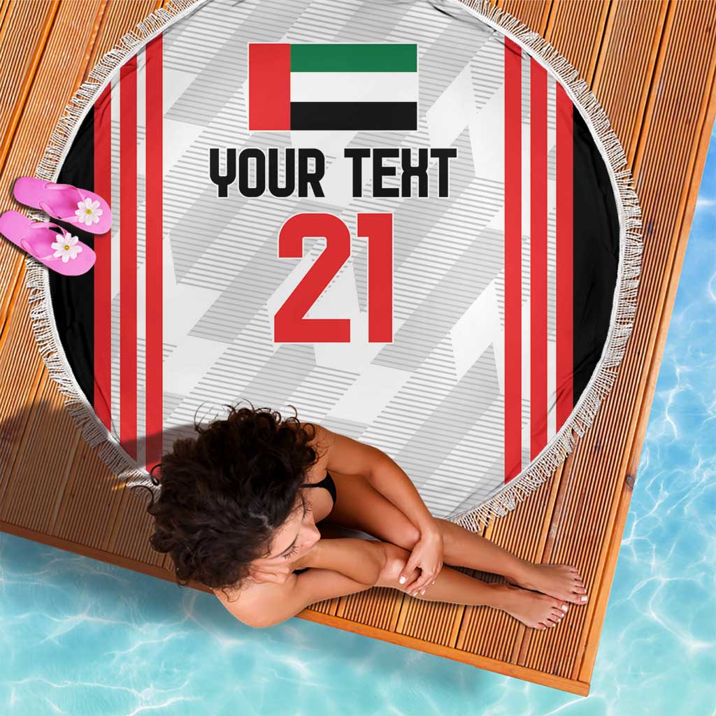 Custom UAE Football Beach Blanket The Whites Concept 19-2020 LT9 - Wonder Print Shop
