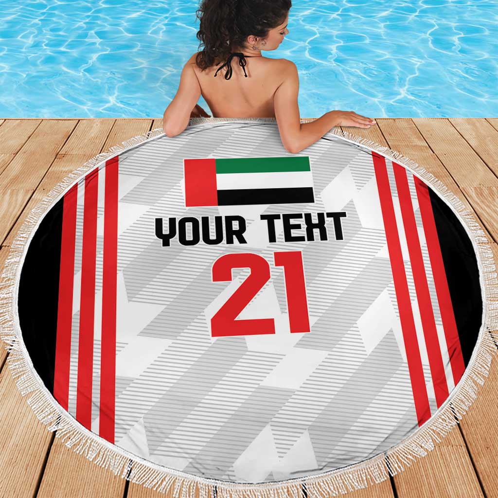 Custom UAE Football Beach Blanket The Whites Concept 19-2020 LT9 - Wonder Print Shop
