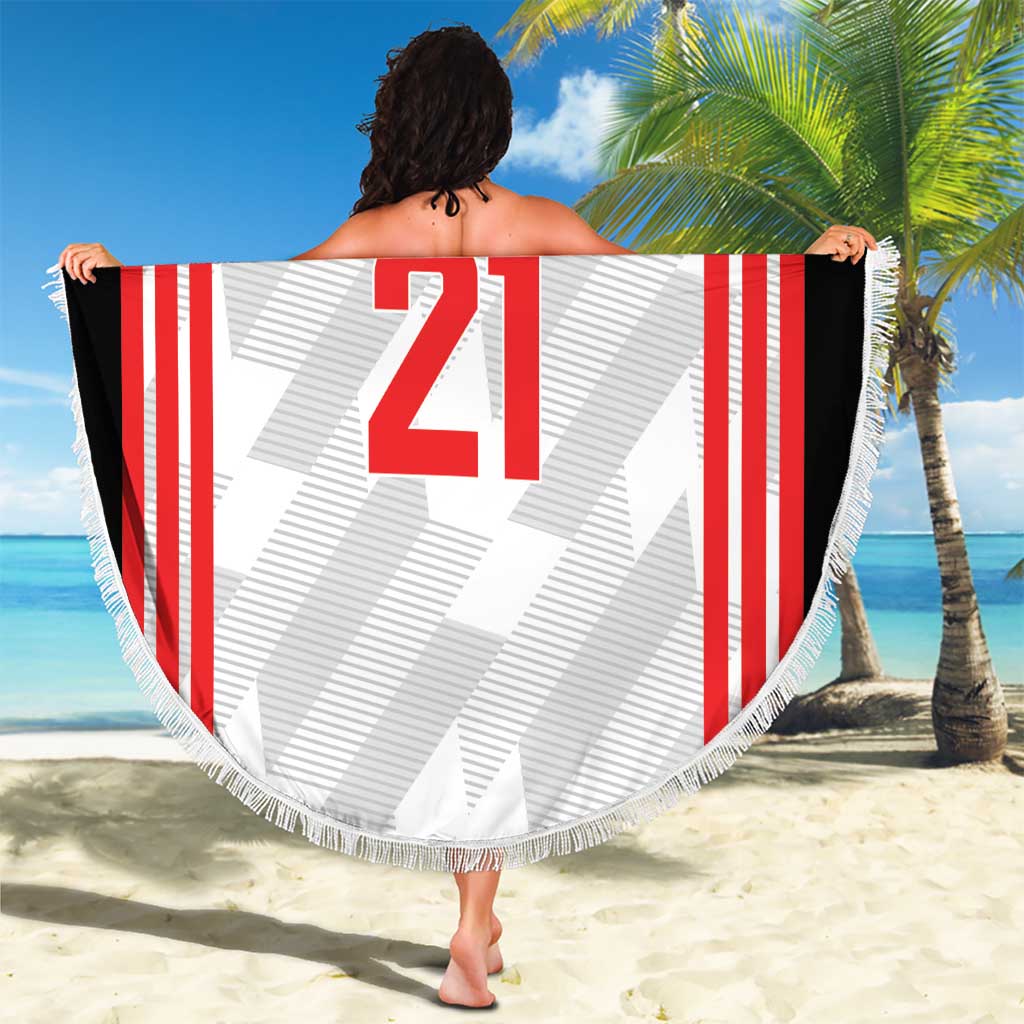Custom UAE Football Beach Blanket The Whites Concept 19-2020 LT9 - Wonder Print Shop