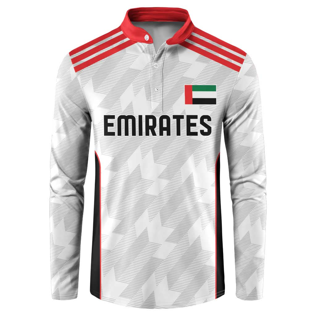 Custom UAE Football Button Sweatshirt The Whites Concept 19-2020 LT9 - Wonder Print Shop