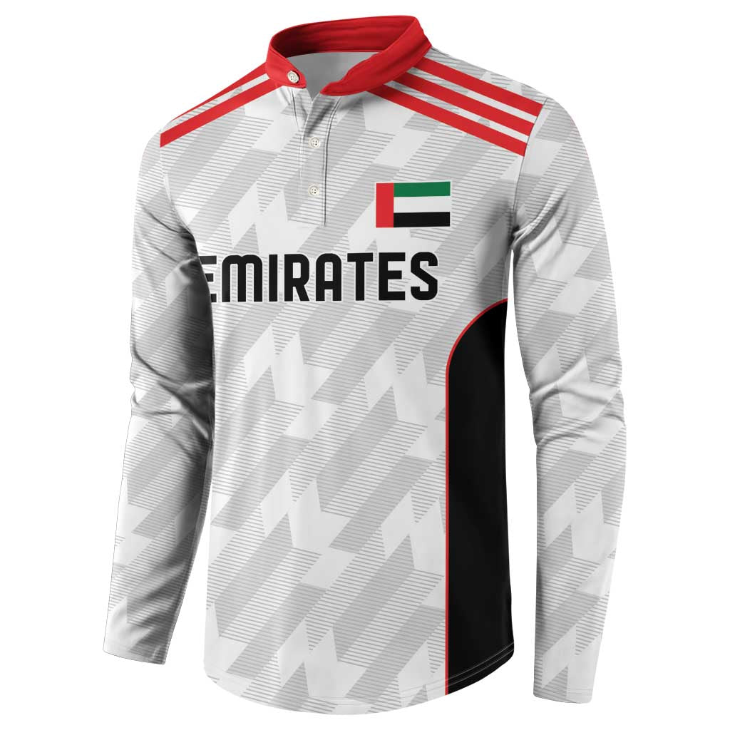 Custom UAE Football Button Sweatshirt The Whites Concept 19-2020 LT9 - Wonder Print Shop