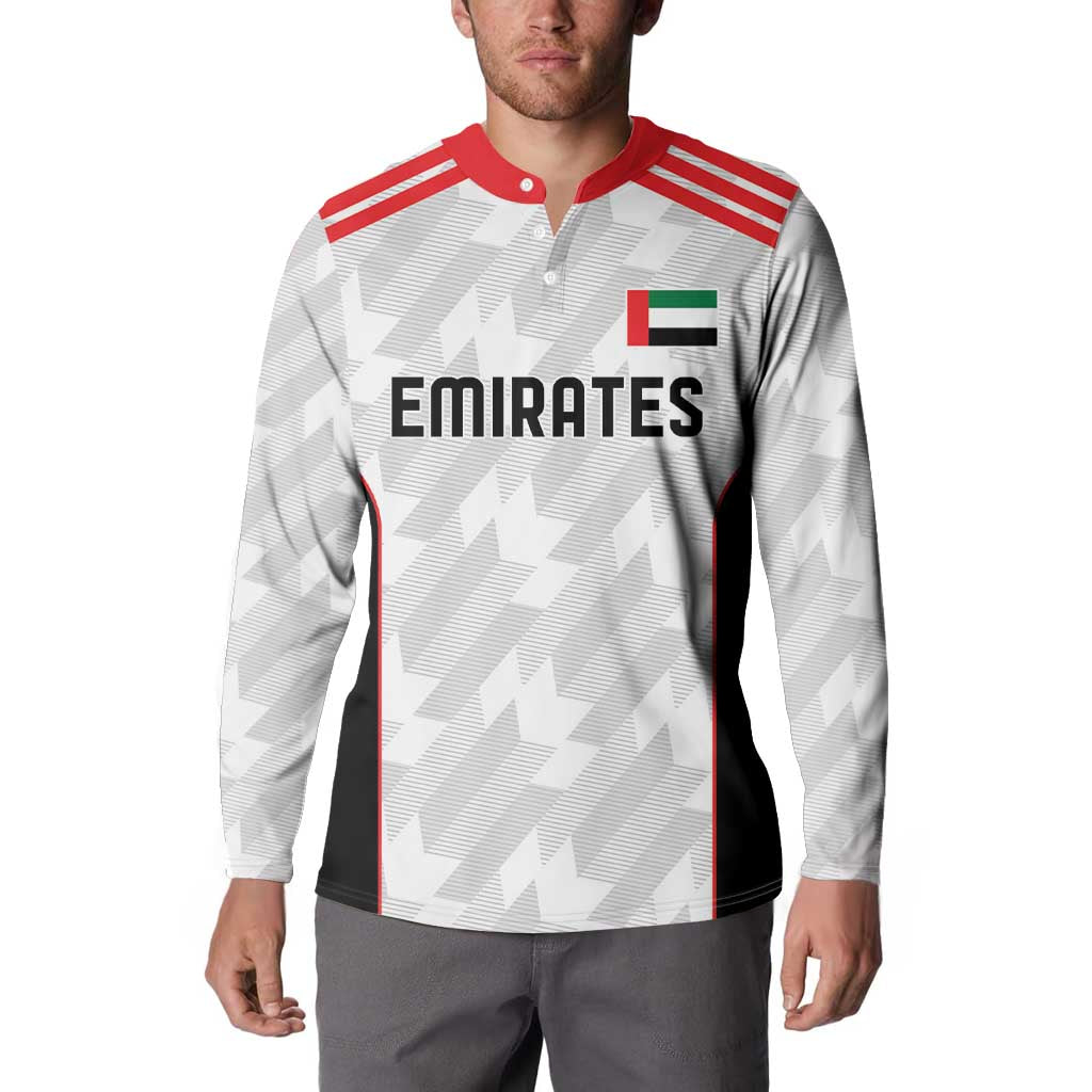 Custom UAE Football Button Sweatshirt The Whites Concept 19-2020 LT9 - Wonder Print Shop