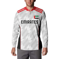 Custom UAE Football Button Sweatshirt The Whites Concept 19-2020 LT9 - Wonder Print Shop