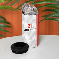 Custom UAE Football 4 in 1 Can Cooler Tumbler The Whites Concept 19-2020 LT9 - Wonder Print Shop