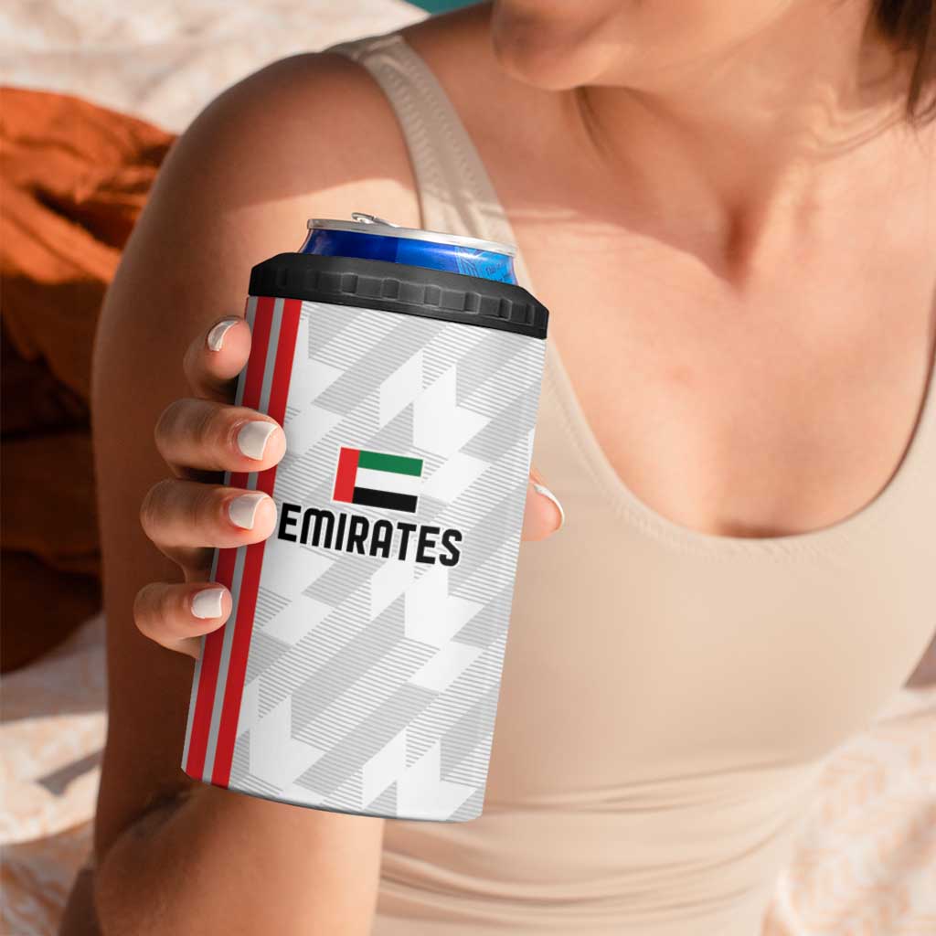 Custom UAE Football 4 in 1 Can Cooler Tumbler The Whites Concept 19-2020 LT9 - Wonder Print Shop