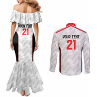 Custom UAE Football Couples Matching Mermaid Dress and Long Sleeve Button Shirt The Whites Concept 19-2020