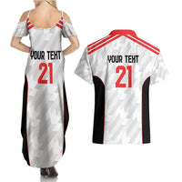 Custom UAE Football Couples Matching Summer Maxi Dress and Hawaiian Shirt The Whites Concept 19-2020 LT9 - Wonder Print Shop