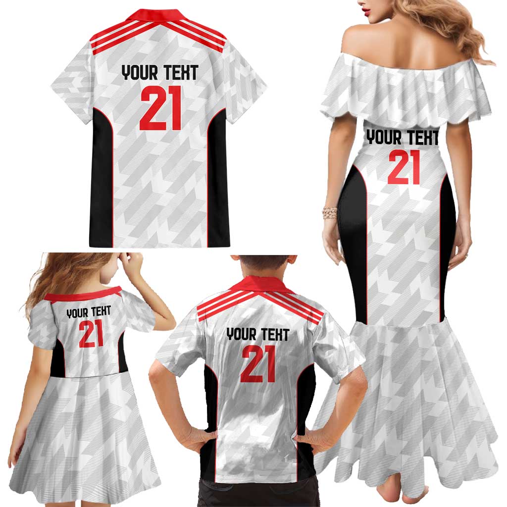 Custom UAE Football Family Matching Mermaid Dress and Hawaiian Shirt The Whites Concept 19-2020 LT9 - Wonder Print Shop