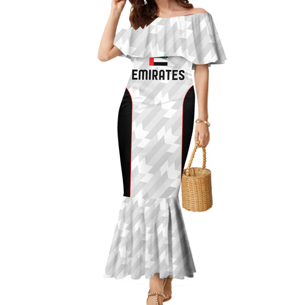 Custom UAE Football Family Matching Mermaid Dress and Hawaiian Shirt The Whites Concept 19-2020 LT9 - Wonder Print Shop