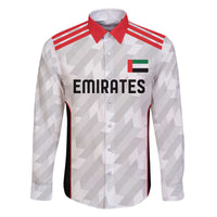 Custom UAE Football Family Matching Off The Shoulder Long Sleeve Dress and Hawaiian Shirt The Whites Concept 19-2020 - Wonder Print Shop