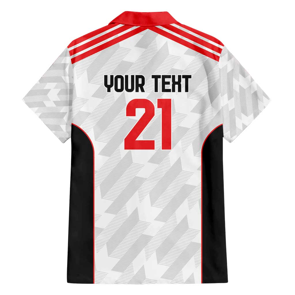 Custom UAE Football Family Matching Puletasi and Hawaiian Shirt The Whites Concept 19-2020 - Wonder Print Shop