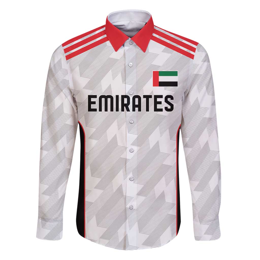 Custom UAE Football Family Matching Puletasi and Hawaiian Shirt The Whites Concept 19-2020 - Wonder Print Shop