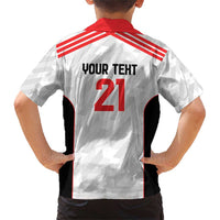 Custom UAE Football Family Matching Short Sleeve Bodycon Dress and Hawaiian Shirt The Whites Concept 19-2020 - Wonder Print Shop