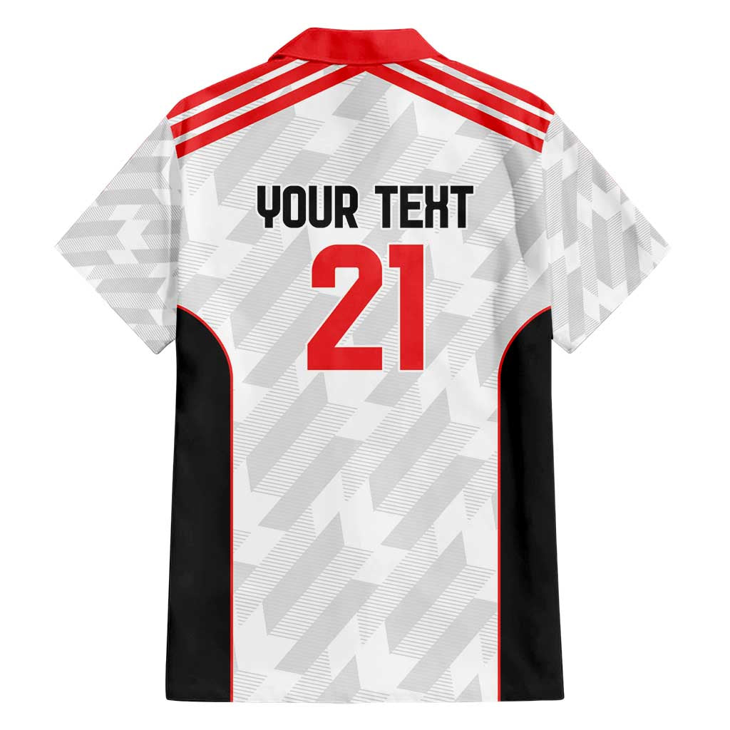 Custom UAE Football Family Matching Short Sleeve Bodycon Dress and Hawaiian Shirt The Whites Concept 19-2020 - Wonder Print Shop