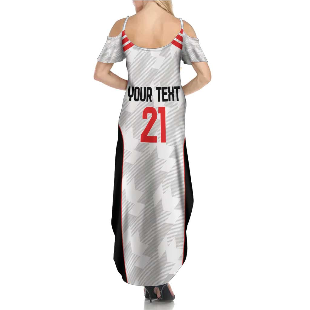 Custom UAE Football Family Matching Summer Maxi Dress and Hawaiian Shirt The Whites Concept 19-2020 - Wonder Print Shop