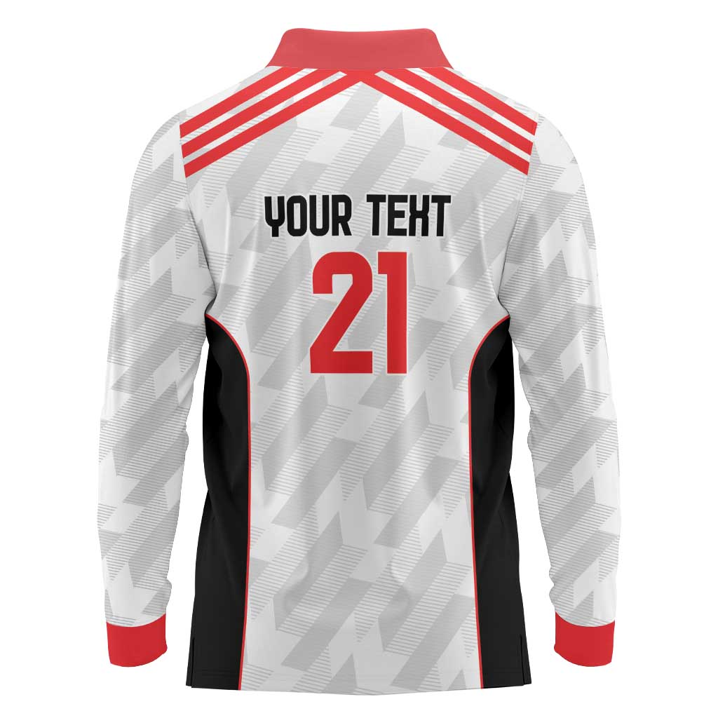 Custom UAE Football Long Sleeve Polo Shirt The Whites Concept 19-2020 - Wonder Print Shop