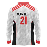 Custom UAE Football Long Sleeve Polo Shirt The Whites Concept 19-2020 - Wonder Print Shop