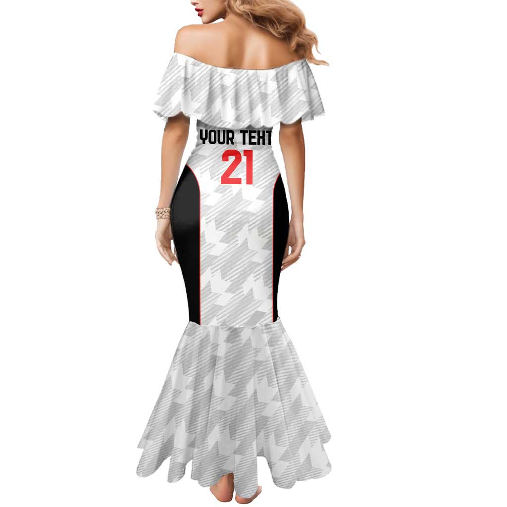 Custom UAE Football Mermaid Dress The Whites Concept 19-2020 - Wonder Print Shop