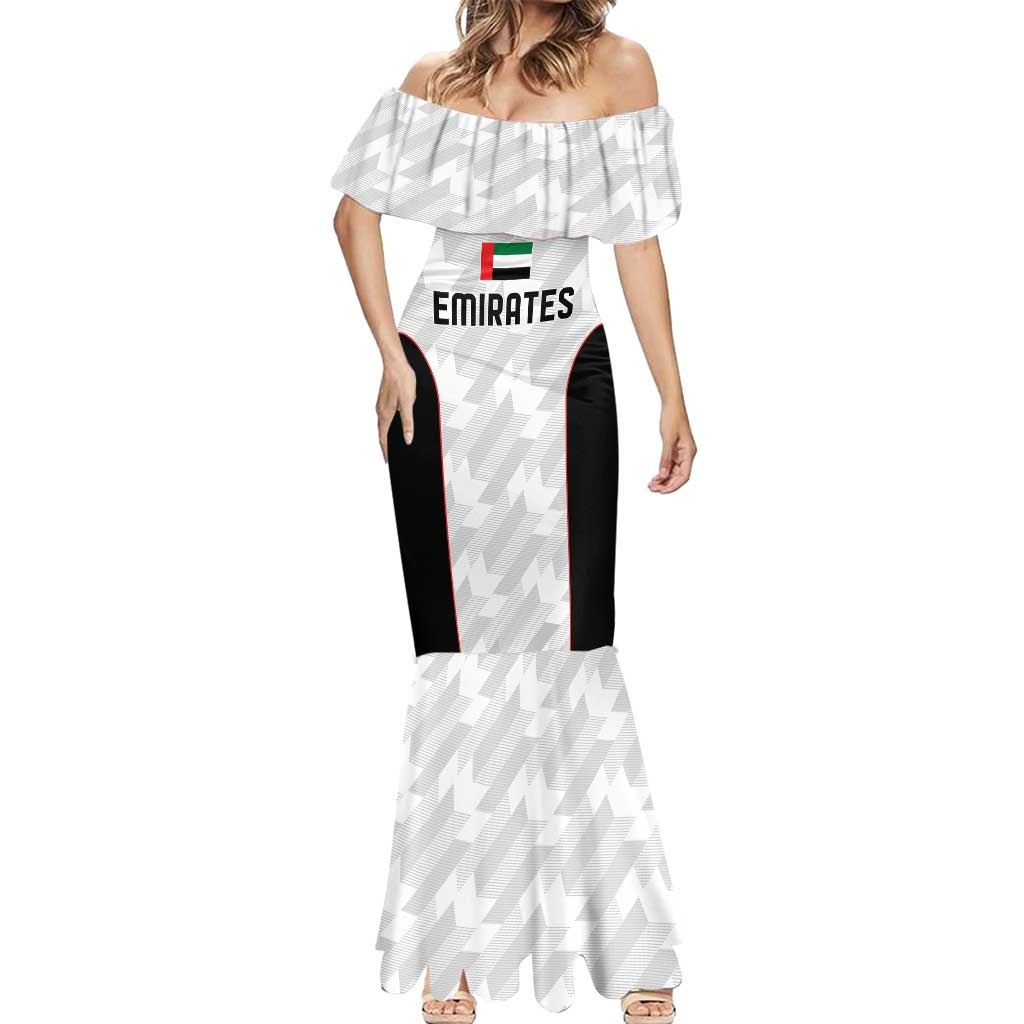 Custom UAE Football Mermaid Dress The Whites Concept 19-2020 - Wonder Print Shop