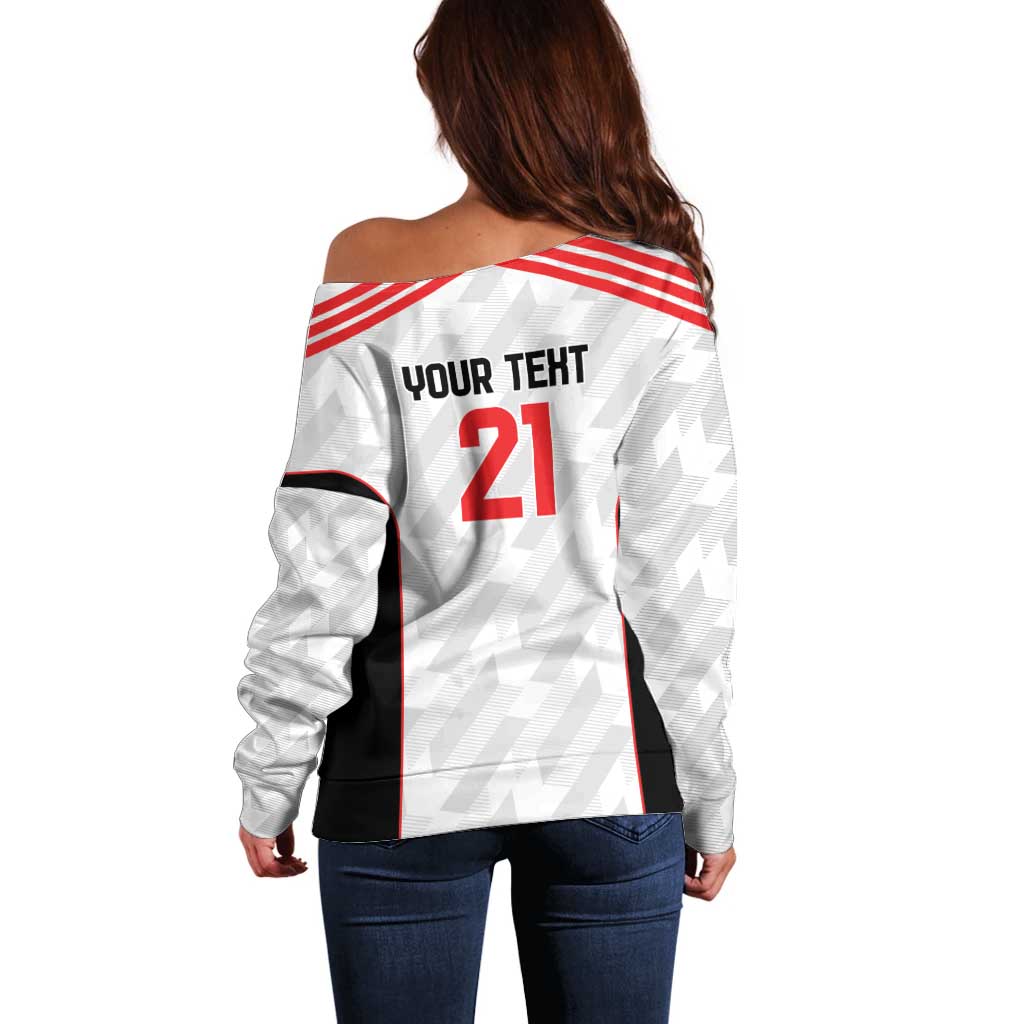 Custom UAE Football Off Shoulder Sweater The Whites Concept 19-2020 - Wonder Print Shop