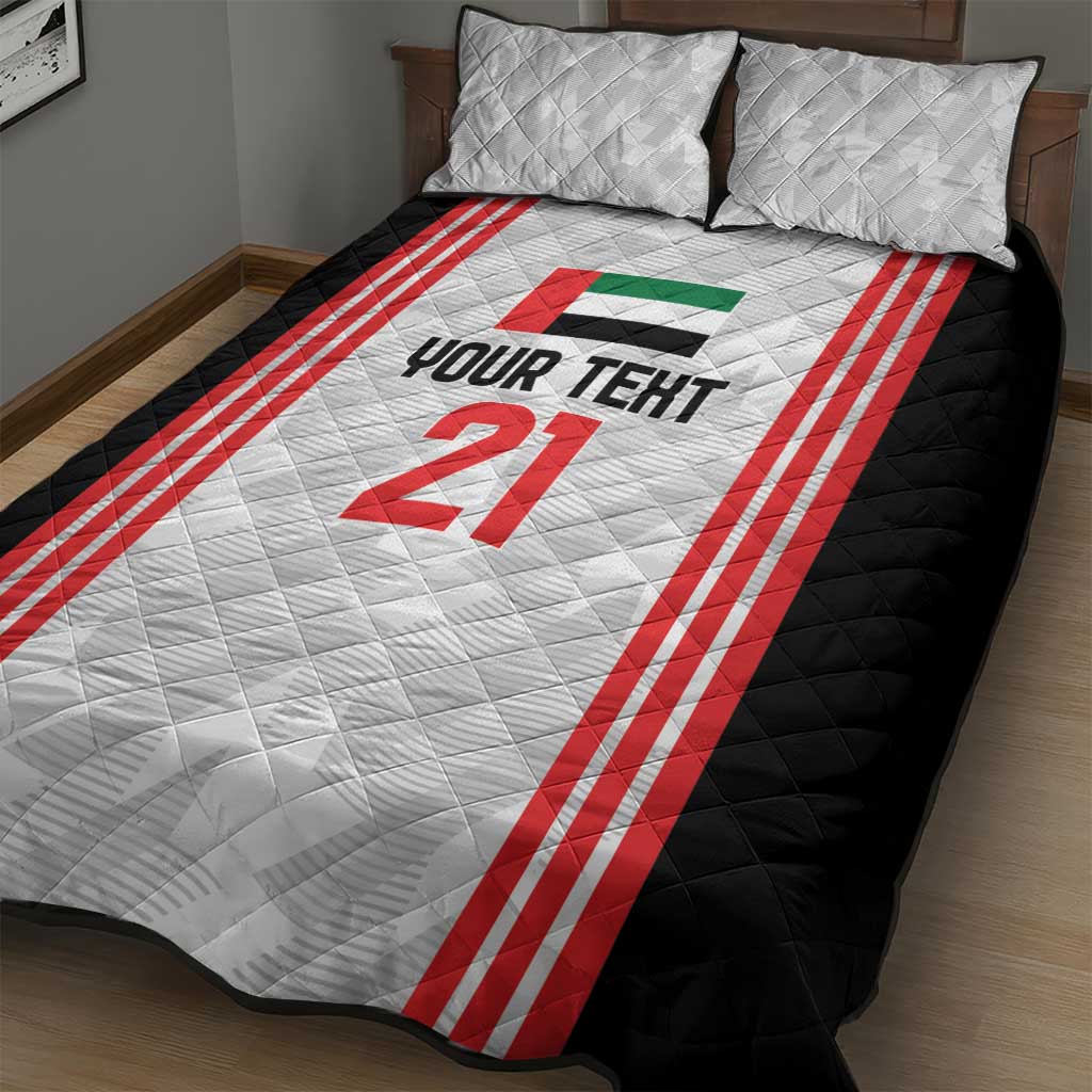 Custom UAE Football Quilt Bed Set The Whites Concept 19-2020 - Wonder Print Shop