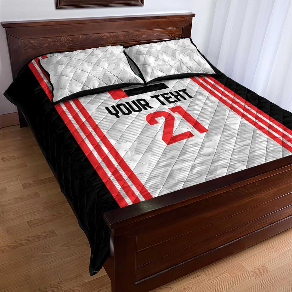 Custom UAE Football Quilt Bed Set The Whites Concept 19-2020 - Wonder Print Shop