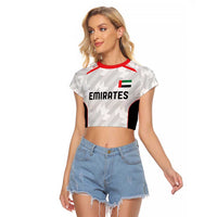 Custom UAE Football Raglan Cropped T Shirt The Whites Concept 19-2020 - Wonder Print Shop