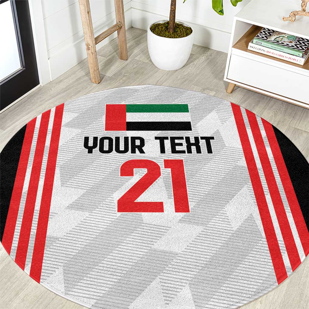 Custom UAE Football Round Carpet The Whites Concept 19-2020 LT9
