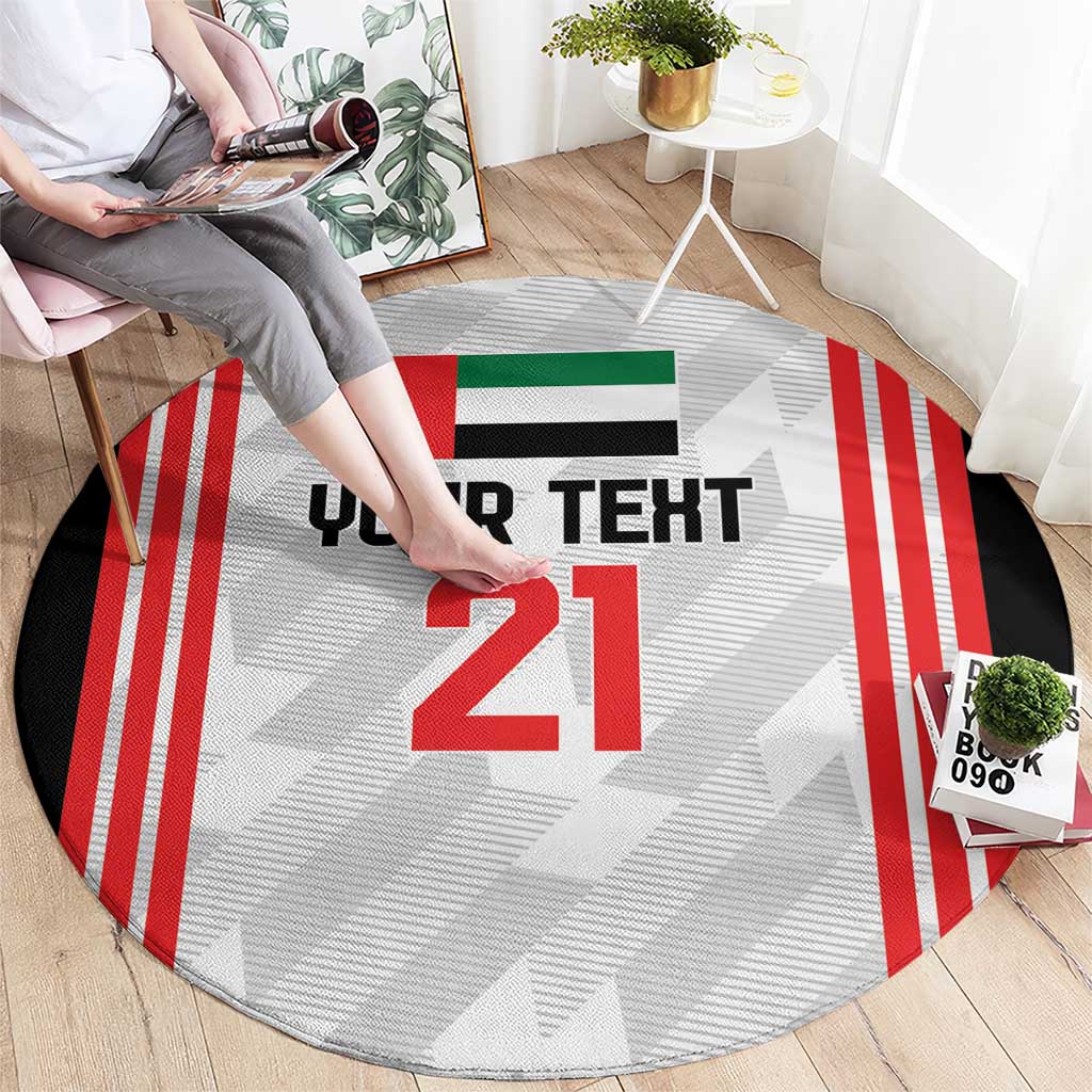 Custom UAE Football Round Carpet The Whites Concept 19-2020 LT9